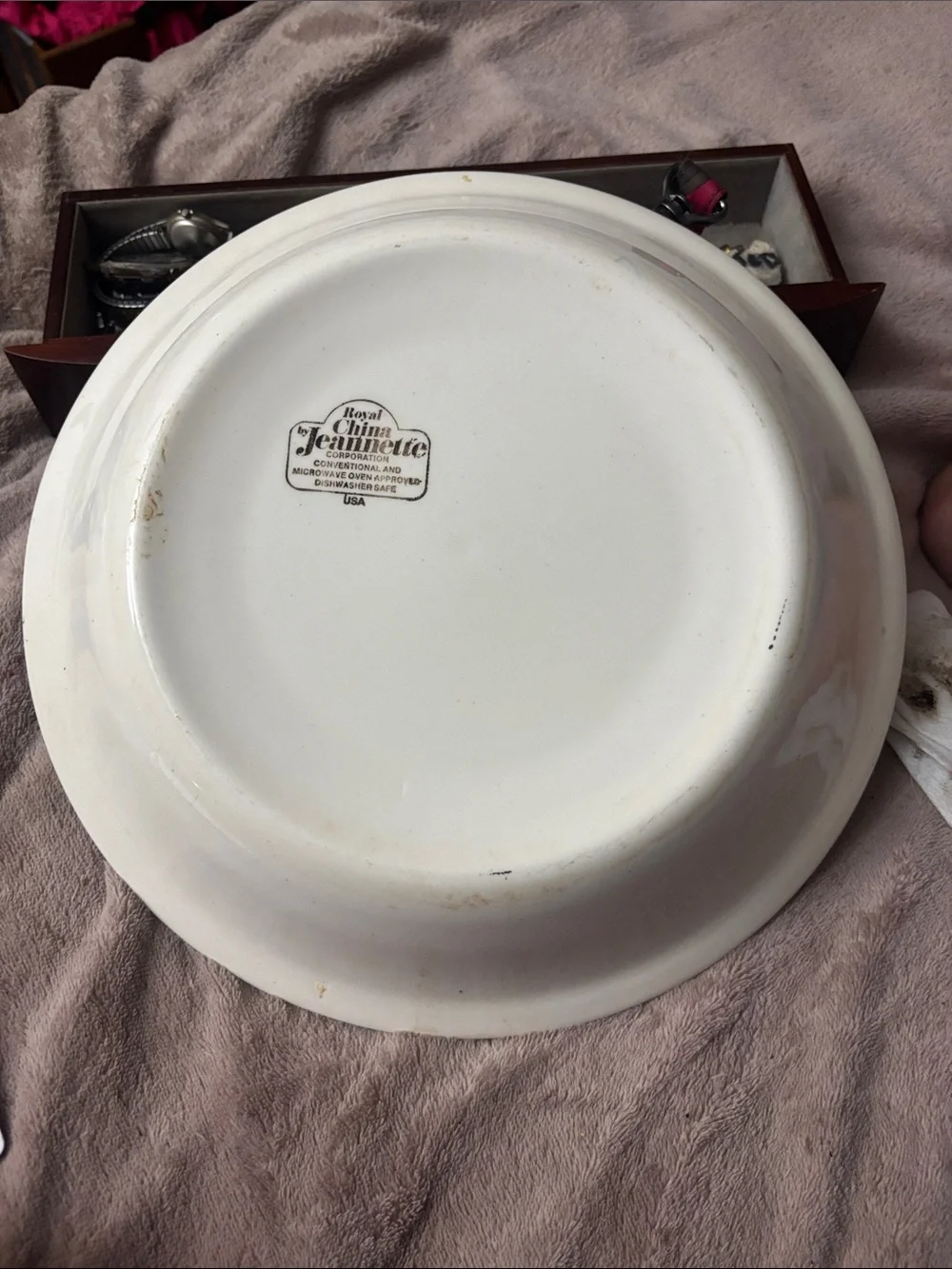 Vintage Royal China Country Harvest Ceramic Apple Pie Recipe Baking Plate 11”